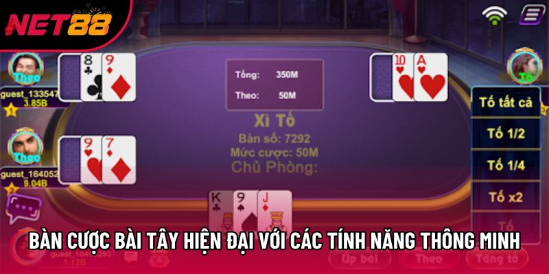 Bàn cược bài tây hiện đại với các tính năng thông minh Bàn cược bài tây hiện đại với các tính năng thông minh