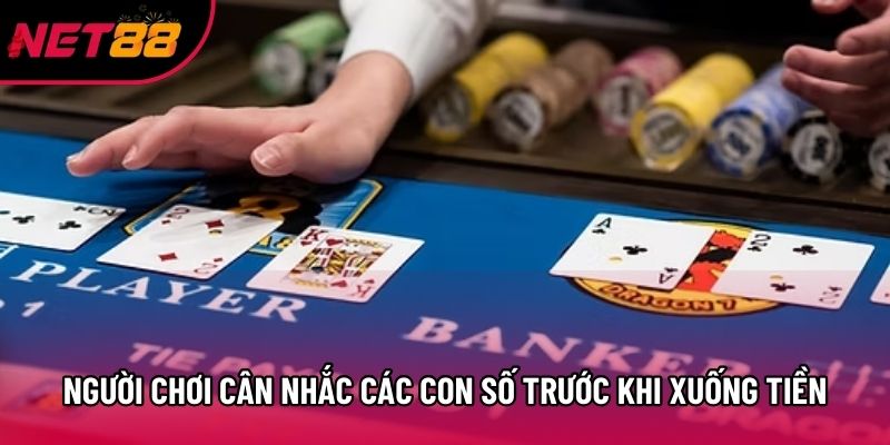Người chơi cân nhắc các con số trước khi xuống tiền Người chơi cân nhắc các con số trước khi xuống tiền