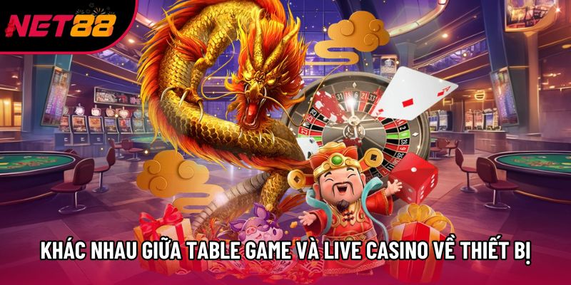 Sự khác nhau giữa Table Game và Live Casino về thiết bị Sự khác nhau giữa Table Game và Live Casino về thiết bị