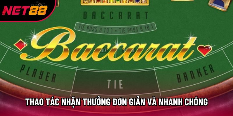 Thao tác nhận thưởng đơn giản và nhanh chóng Thao tác nhận thưởng đơn giản và nhanh chóng