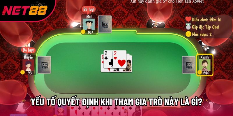 Yếu tố quyết định khi tham gia trò này là gì? Yếu tố quyết định khi tham gia trò này là gì?